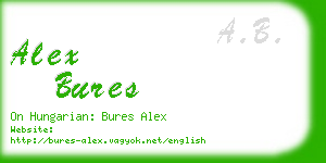 alex bures business card